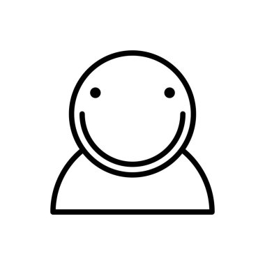 Mutlu ikon, gülümse ikon vektör çizimi