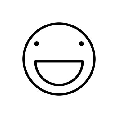 Mutlu ikon, gülümse ikon vektör çizimi