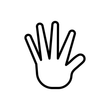 Simgeyi durdur, simge vektör illüstrasyonunu tut