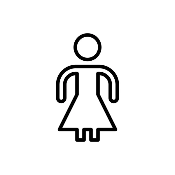 Дівчина Значок Жінки Значок Векторні Ілюстрації — стоковий вектор