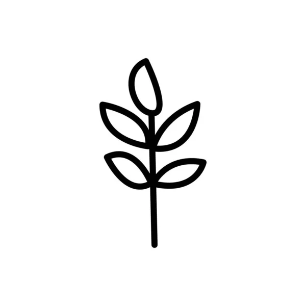 Ikona Liści Ikona Wektora Roślinnego Ilustracja — Wektor stockowy