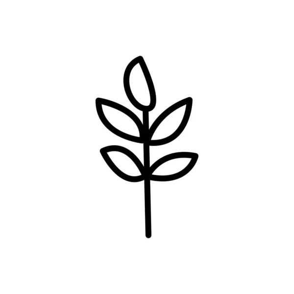 Icono Hoja Icono Planta Vector Ilustración — Archivo Imágenes Vectoriales