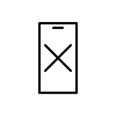 Simgeyi iptal et, simge vektör illüstrasyonunu reddet