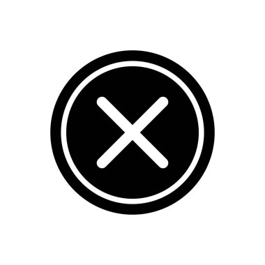 Simgeyi iptal et, simge vektör illüstrasyonunu reddet