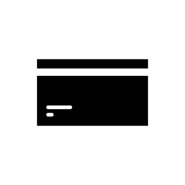 Kart simgesi, kredi kartı ödeme ikonu vektör illüstrasyonu