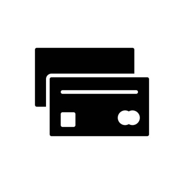 Kart simgesi, kredi kartı ödeme ikonu vektör illüstrasyonu