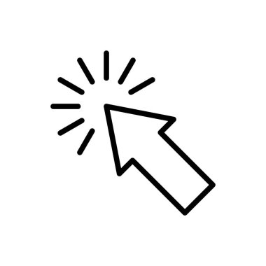 İmleç simgesi vektör illüstrasyonuna tıklayın