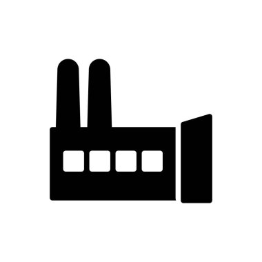 Fabrika simgesi, rafineri ikonu vektör illüstrasyonu