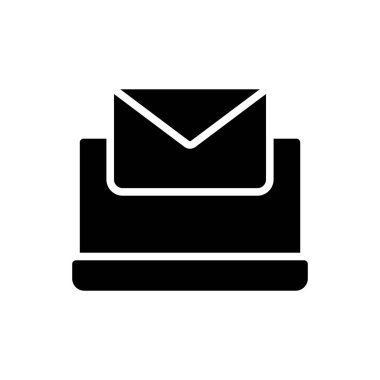 Kurye simgesi, ileti simgesi vektör illüstrasyonu