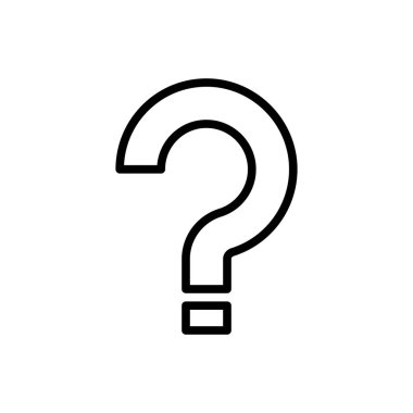 Soru işareti simgesi, simge vektör illüstrasyonuna sorun