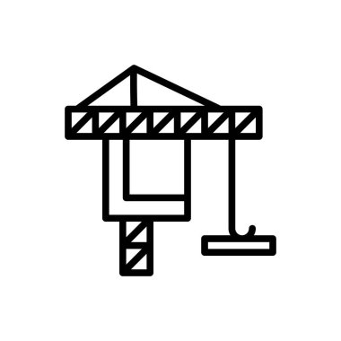 Yapı simgesi, bina ikonu vektör illüstrasyonu