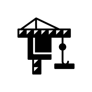 Yapı simgesi, bina ikonu vektör illüstrasyonu