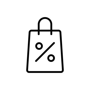 İndirim satış simgesi, tanıtım simgesi vektör illüstrasyonu