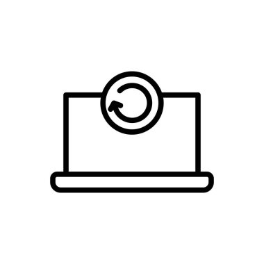 Güncelleme simgesi, ikon vektör illüstrasyonunu tazele