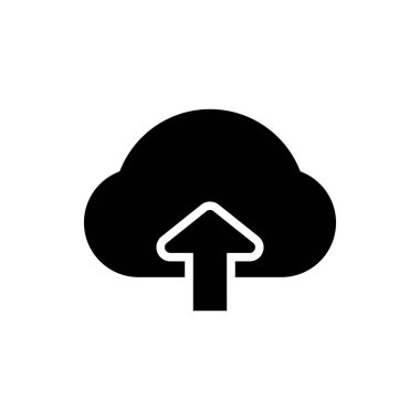 Simge yükle, çevrimiçi simge vektör illüstrasyonunu aktar