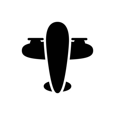 Uçak simgesi, düzlem ikonu vektör illüstrasyonu