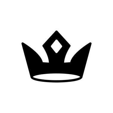 Taç simgesi, kral simgesi vektör illüstrasyonu