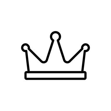 Taç simgesi, kral simgesi vektör illüstrasyonu