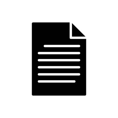 belge simgesi, kağıt simgesi vektör illüstrasyonu