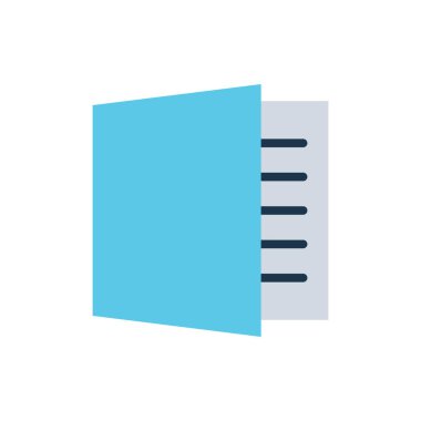 belge simgesi, kağıt simgesi vektör illüstrasyonu