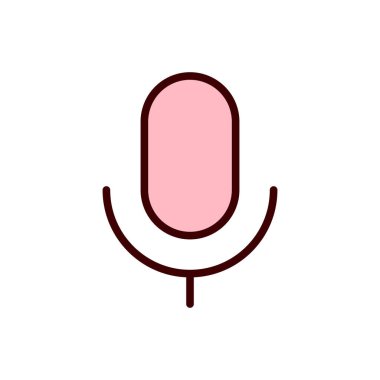 mikrofon simgesi, mikrosimge vektör illüstrasyonu