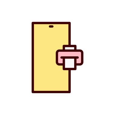 Yazıcı simgesi, yazdırma simgesi vektör illüstrasyonu