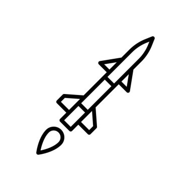 roket simgesi, uzay gemisi ikonu vektör illüstrasyonu