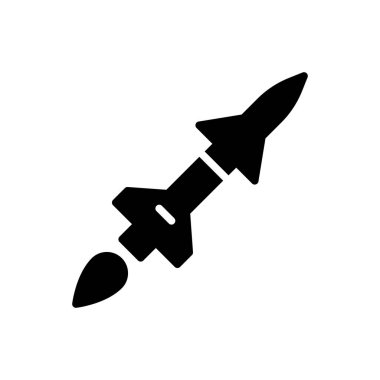 roket simgesi, uzay gemisi ikonu vektör illüstrasyonu