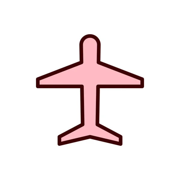 Ícone Avião Ícone Plano Ilustração Vetorial — Vetor de Stock
