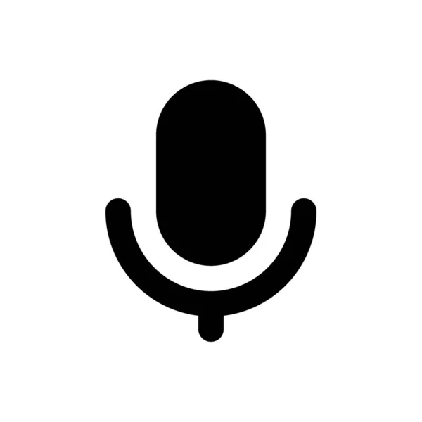 Icona Del Microfono Microfono Icona Vettoriale Illustrazione — Vettoriale Stock