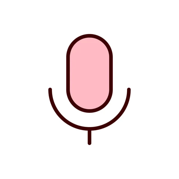 Mikrofon Symbol Mikrofon Symbol Vektor Illustration — Stockvektor