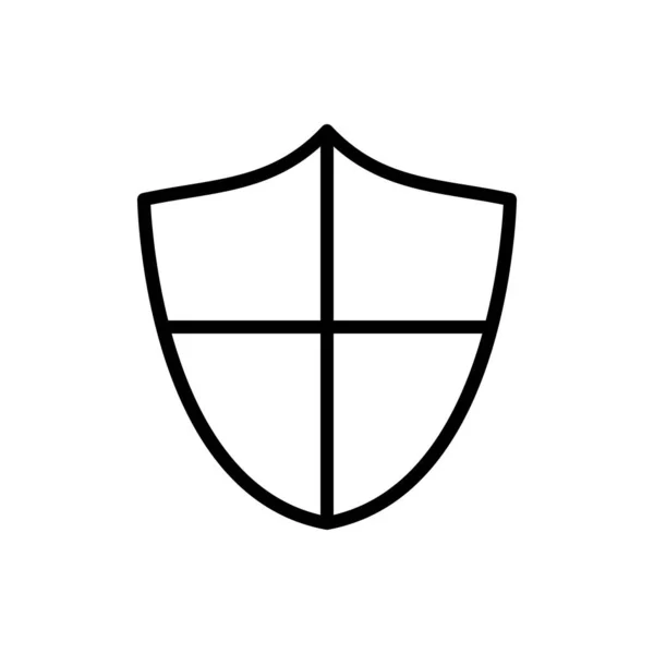 Значок Щита Векторная Иллюстрация Значка Защиты — стоковый вектор