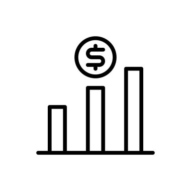 satış simgesi, finansal simge vektör illüstrasyonu