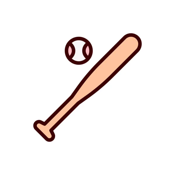 Ikona Baseballu Ikona Softballa Wektor Ilustracja — Wektor stockowy