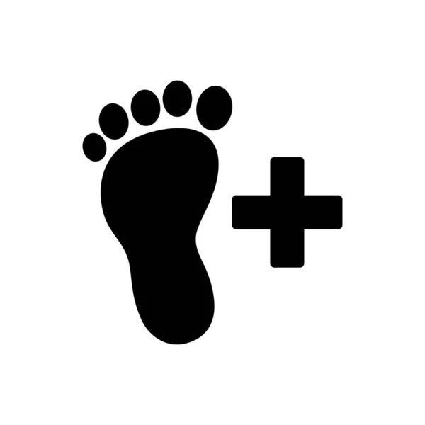 Πόδι Φροντίδα Εικονίδιο Πόδι Υγεία Εικονίδιο Διάνυσμα Εικονογράφηση — Διανυσματικό Αρχείο