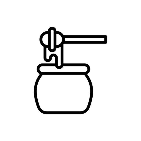 Honey Icon Honey Pot Icon Vector Illustration — 스톡 벡터