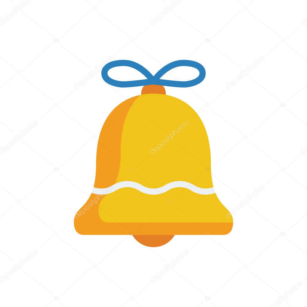 christmas bell icon, bell icon vector illustration