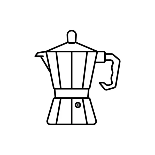 Ícone Pote Moka Ilustração Vetor Ícone Café — Vetor de Stock