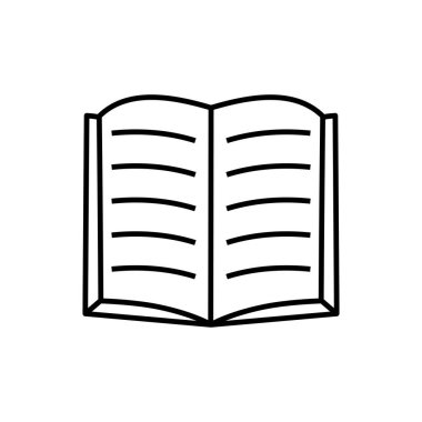 kitap simgesi, simge vektör illüstrasyonunu oku