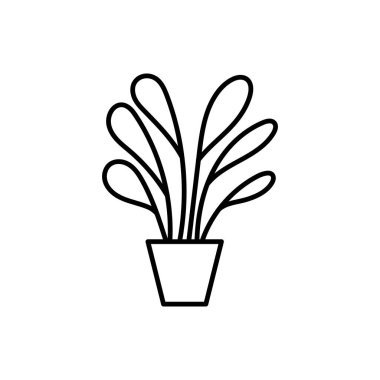 bitki simgesi, ağaç simgesi vektör illüstrasyonu