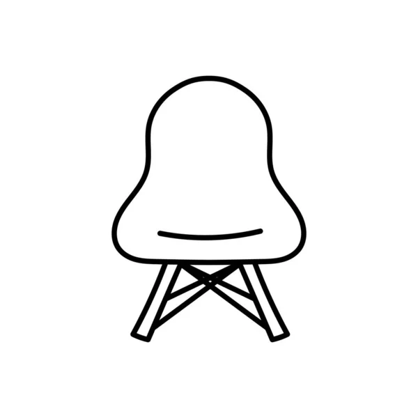 Sandalye Simgesi Koltuk Simgesi Vektör Illüstrasyonu — Stok Vektör