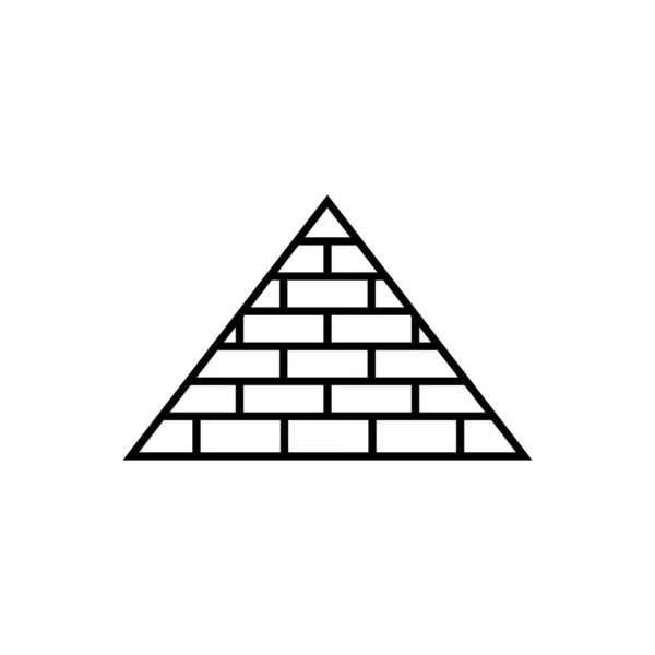 Ícone Pirâmide Ilustração Vetor Ícone Triângulo — Vetor de Stock