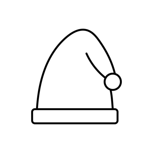 Tomte Hatt Ikon Jul Hatt Ikon Vektor Illustration — Stock vektor