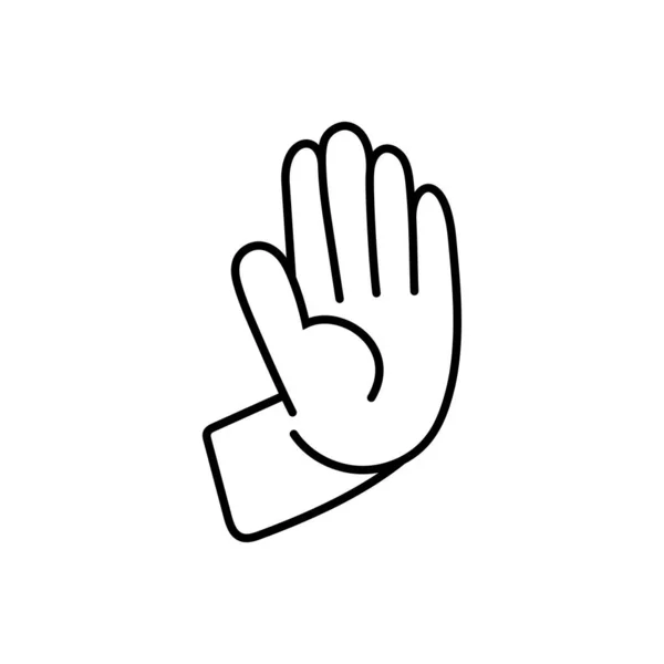 Hand Stop Icon Prohibition Icon Vector Illustration — Stock Vector