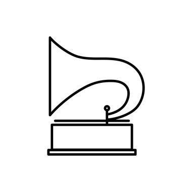 Klasik vinil oynatıcı vektör çizimi