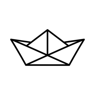 origami bot simgesi, kağıt origami vektör illüstrasyonu