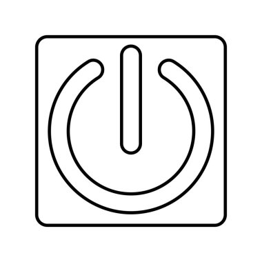 Güç düğmesi simgesi, kapatma düğmesi vektör resimlemesini aç