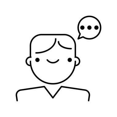 yorum simgesi, konuşma simgesi vektör illüstrasyonu