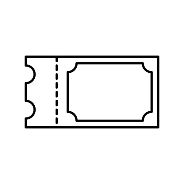 Icono Entrada Icono Cupón Vector Ilustración — Vector de stock