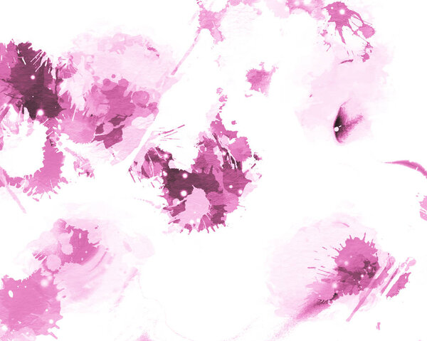 Abstract textured pink stained background
